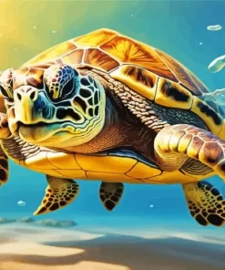 Cool Sea Turtle Beach Art Diamond Painting