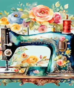 Cool Sewing Machine Art Diamond Painting