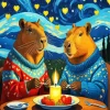 Cute Capybara In A Date Diamond Painting