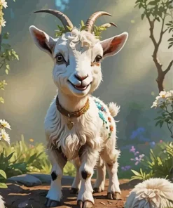 Cute Goat Art Diamond Painting