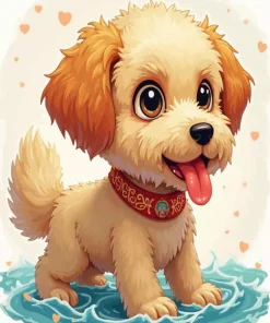 Cute Shipoo Puppy Diamond Painting