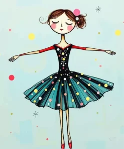 Cute Short Ballerina Diamond Painting