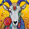 Folk Art Goat Diamond Painting