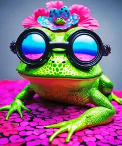 Frog With Glasses Diamond Painting