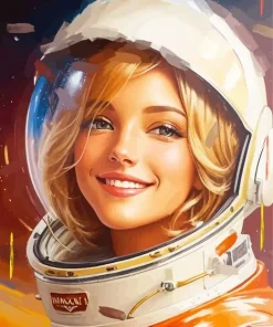 Girl In Space Diamond Painting