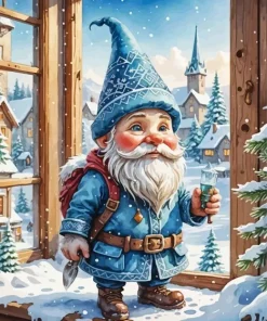 Gnome Winter Art Diamond Painting