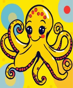 Golden Octopus Art Diamond Painting