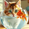 Goldfish In A Bowl Art Diamond Painting