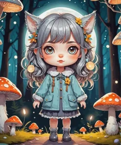 Little Girl Werewolf Diamond Painting