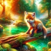 Lonely Baby Fox Diamond Painting