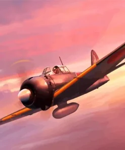 Mitsubishi A6m Zero Diamond Painting