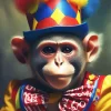Monkey Clown Diamond Painting