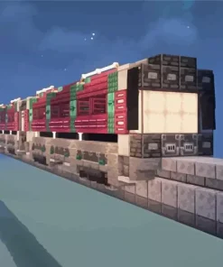 Monorail Minecraft Diamond Painting