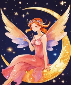 Moon And Fairy Diamond Painting