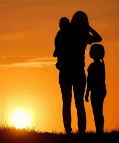 Mother Silhouette Diamond Painting