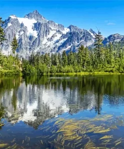 Mount Baker Lake Diamond Painting
