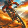 Mountain Biking Illustration Diamond Painting