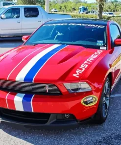 Mustang Red White And Blue Diamond Painting