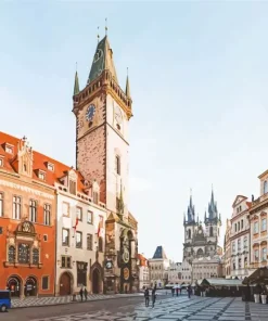 Old Town Square Diamond Painting