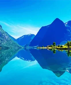 Oppstrynsvatn Lake Diamond Painting