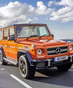 Orange Mercedes G63 Diamond Painting