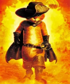 Orange Pirate Cat Diamond Painting