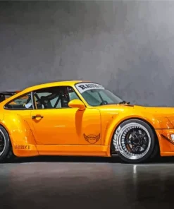 Orange Rwb Porsche Diamond Painting
