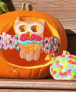 Owl Pumpkin Diamond Painting
