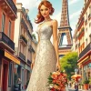 Parisian Bride Diamond Painting