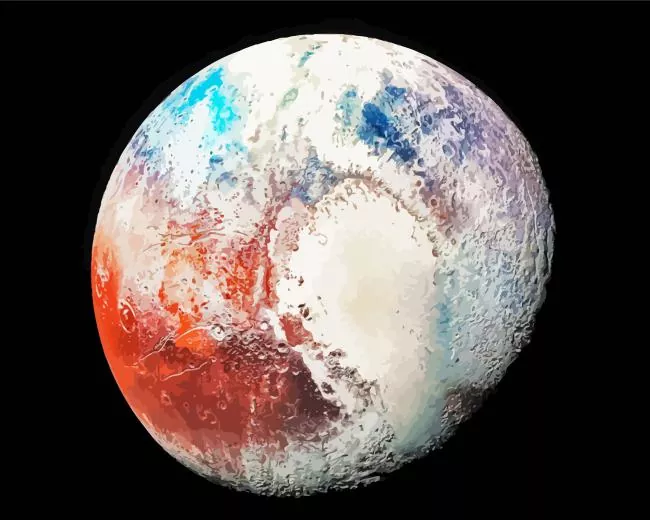 pluto planet Diamond By Numbers Pluto Planet Diamond Painting