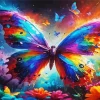 Rainbow Butterfly Art Diamond Painting