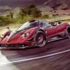 Red Pagani Car Diamond Painting