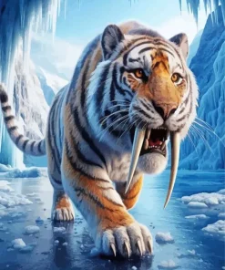 Saber Tooth Tiger Diamond Painting