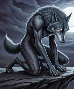 Sad Werewolf Diamond Painting