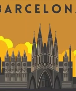 Sagrada Familia Retro Art Diamond Painting