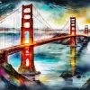 San Francisco Bridge Art Diamond Painting