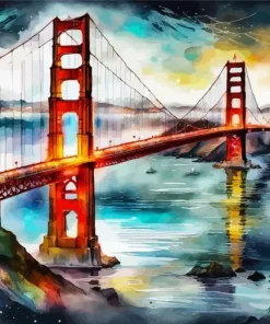 San Francisco Bridge Art Diamond Painting