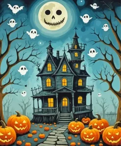 Scary Pumpkins Art Diamond Painting