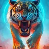 Scary Tiger Art Diamond Painting