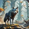 Scary Wolf Art Diamond Painting