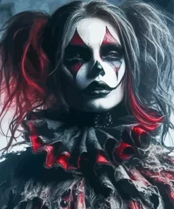 Scary Woman Clown Diamond Painting