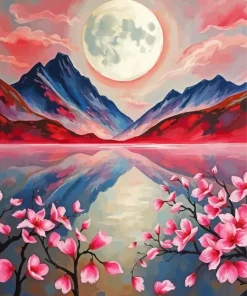 Scenery Cherry Blossom Art Diamond Painting