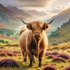 Scottish Cow Art Diamond Painting