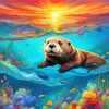 Sea Otter Face Art Diamond Painting