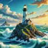 Seascape Lighthouse Art Diamond Painting