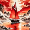 Seascape Sailboat Art Diamond Painting