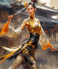 Shaolin Woman Diamond Painting