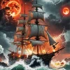 Ship In Storm Art Diamond Painting
