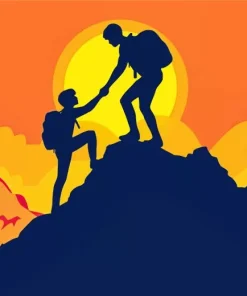 Silhouette Climbing Diamond Painting