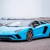 Sky Blue Lamborghini Diamond Painting